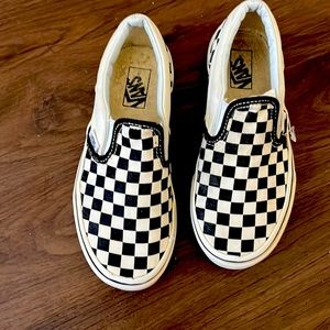 Black and White Checkered Vans Shoes